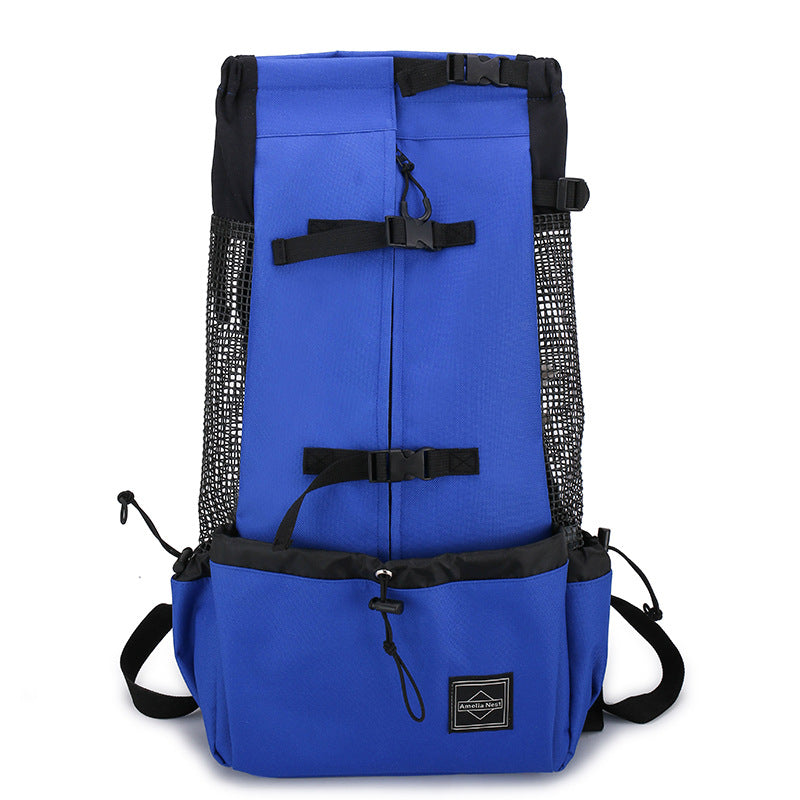 Portable Pet Carrier Backpack With Double Shoulder Straps For Travel