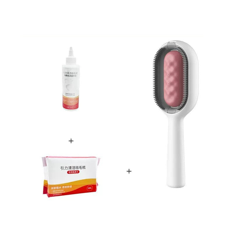 Pet Grooming Dematting Brush Comb With Hair Collection Tank For Cleaning And De Shedding
