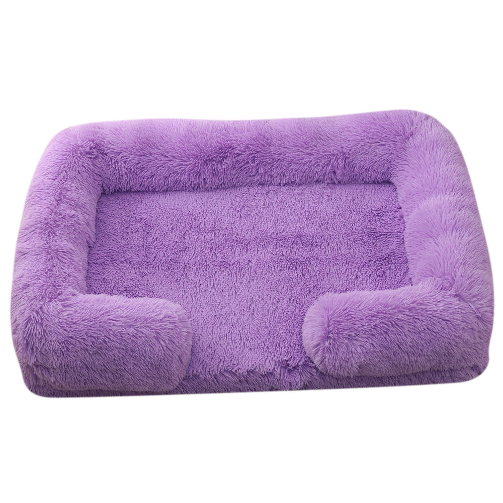 Plush Round Pet Bed For Warm And Cozy Winter Sleep