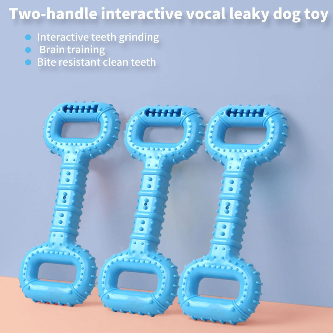 Long Lasting Interactive Pet Bone Chew Toy With Pull Band For Strong Chewers