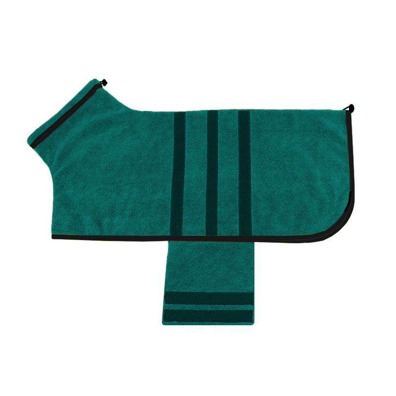 Adjustable Absorbent Pet Bathrobe Towel For Quick Drying Grooming
