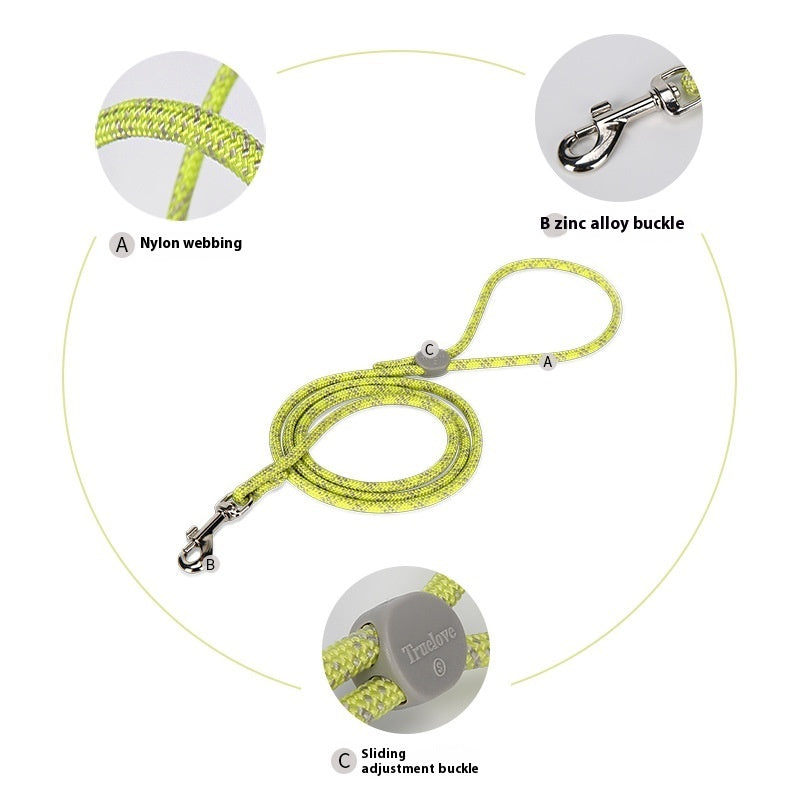 Colorful Adjustable Sliding Pet Leash For Comfortable Control