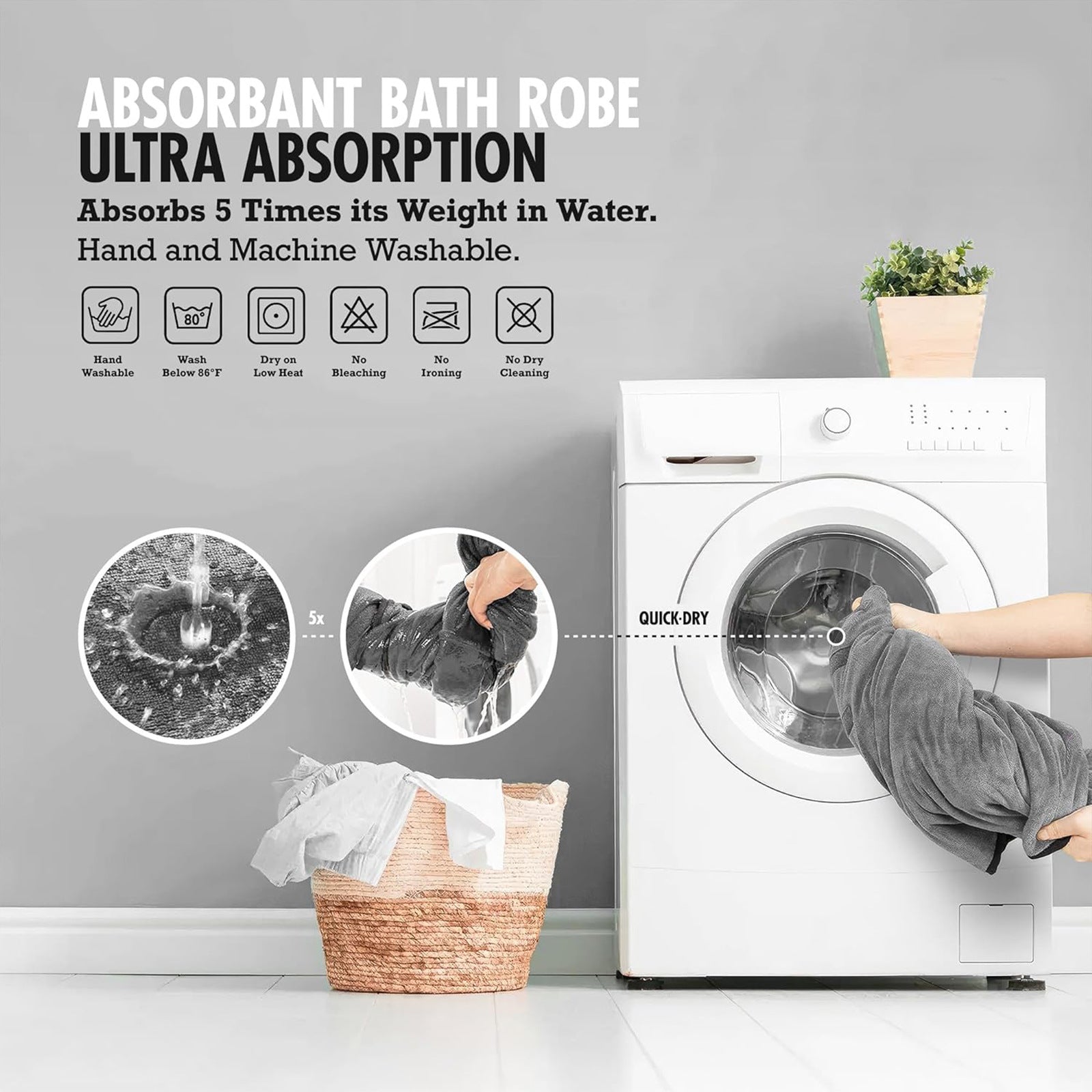 Super Absorbent Pet Bathrobe Towel Coat For Quick Drying Comfort