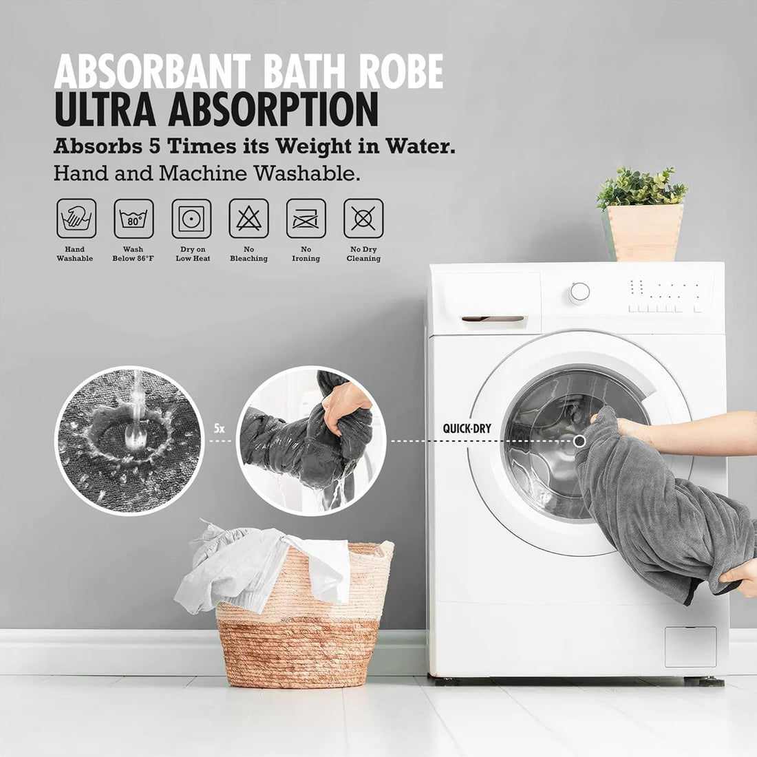 Super Absorbent Pet Bathrobe Towel Coat For Quick Drying Comfort