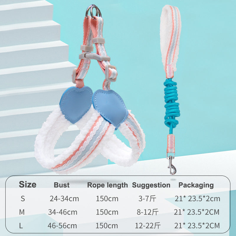 Breathable Pet Chest Vest Leash For Comfortable Walking