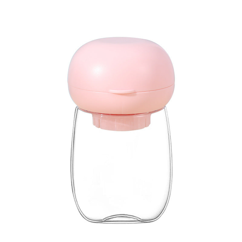 Portable Pet Water Bottle With Bowl And Lanyard Travel Use