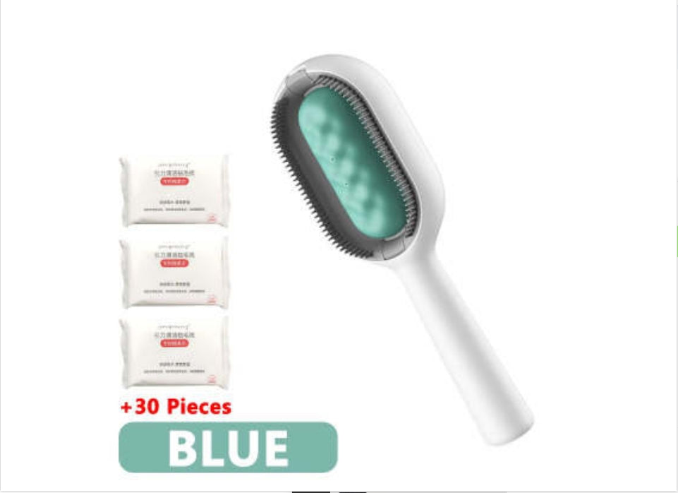Pet Grooming Dematting Brush Comb With Hair Collection Tank For Cleaning And De Shedding