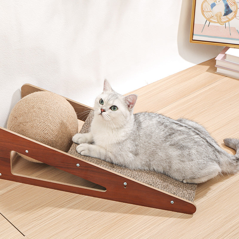 Corrugated Paper Pet Scratching Board Toy For Claw Care And Play