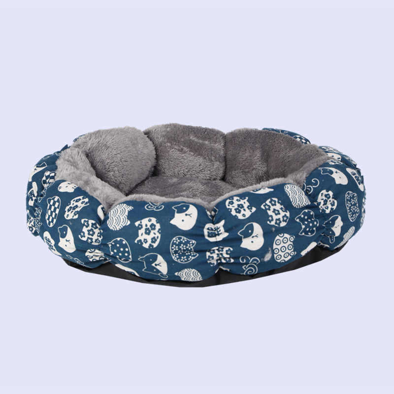 Calming Donut Pet Bed With Fluffy Round Comfortable Design