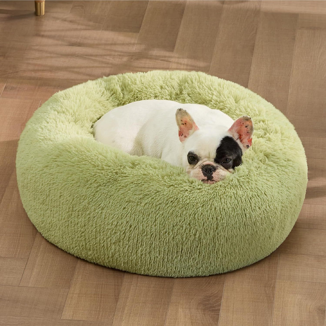 Non Slip Round Fluffy Plush Pet Bed For Indoor Comfort