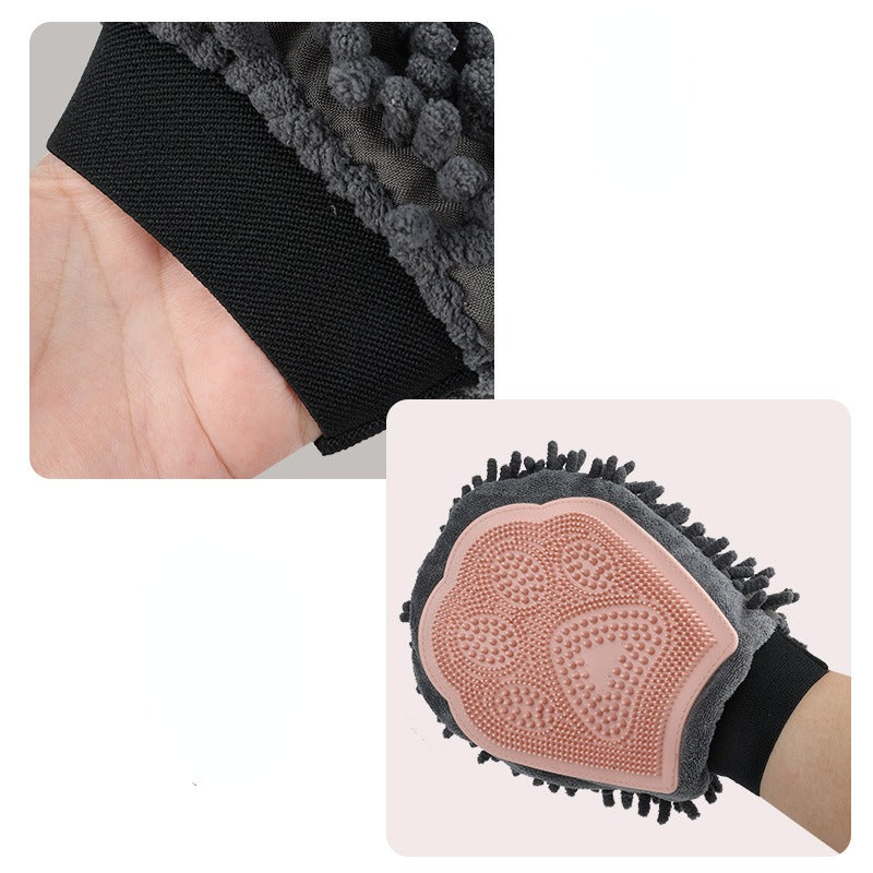 2 In 1 Pet Bathing Brush Glove For Grooming And Massage