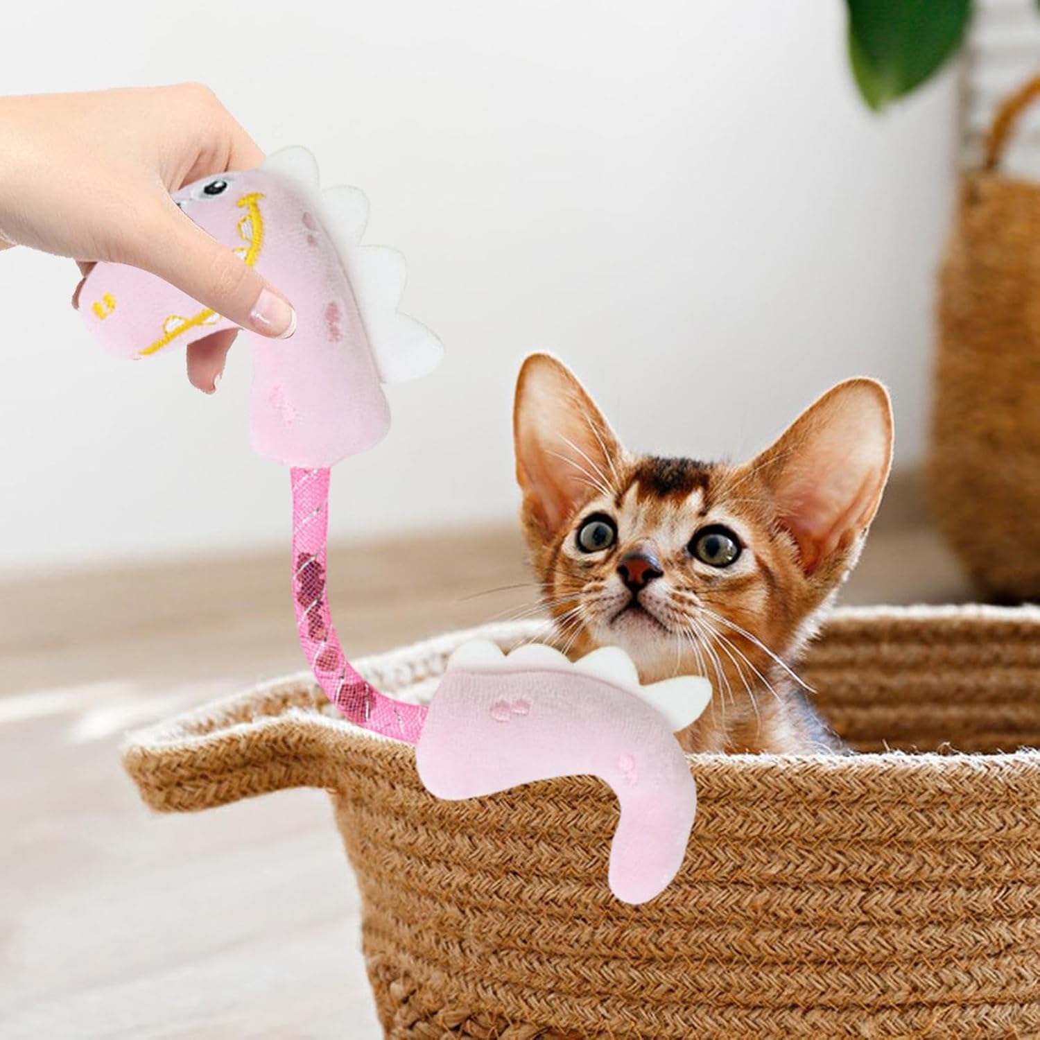 Interactive Pet Chew Rope Toy With Catnip For Teeth Cleaning And Play
