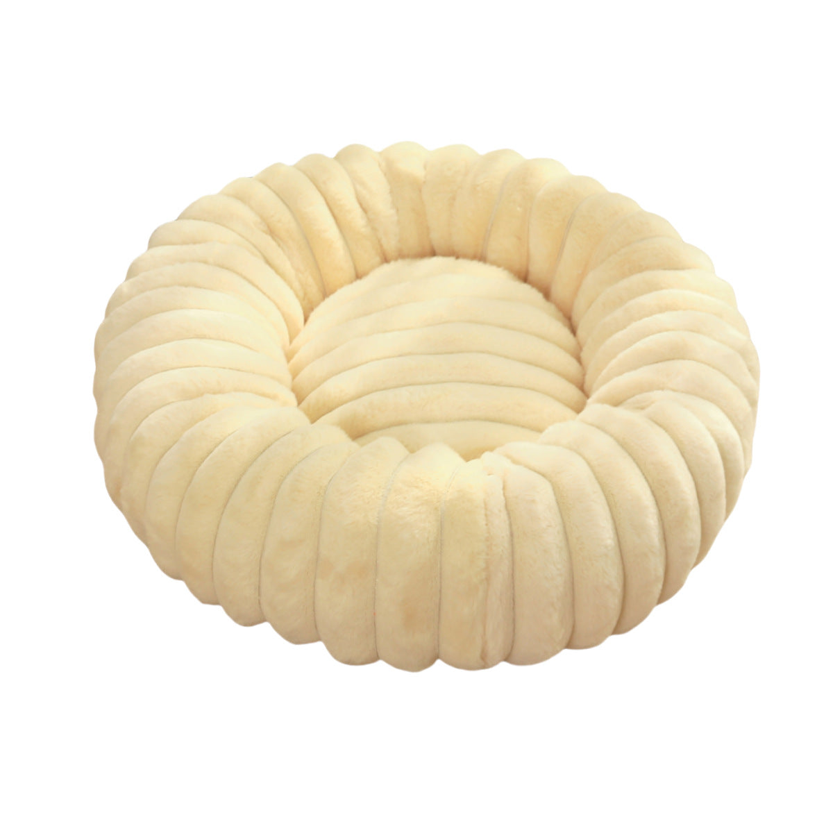 Thick Plush Round Pet Bed For Warm And Cozy Sleep