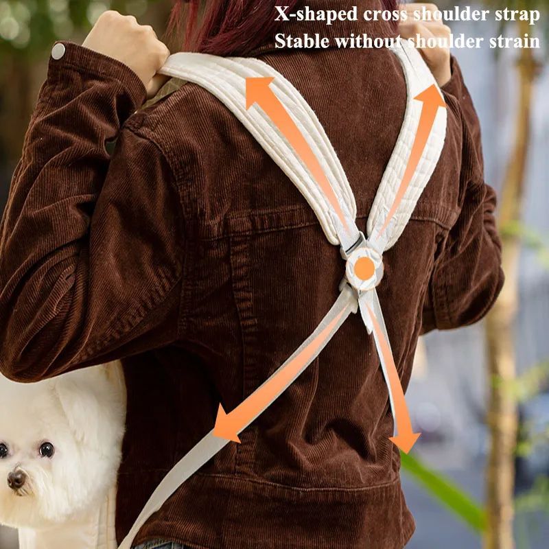 Breathable Pet Chest Backpack Carrier For Outdoor Travel Comfort