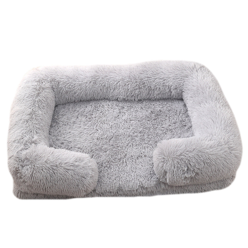 Plush Round Pet Bed For Warm And Cozy Winter Sleep
