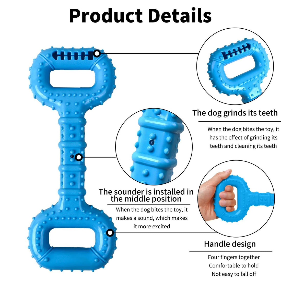 Long Lasting Interactive Pet Bone Chew Toy With Pull Band For Strong Chewers