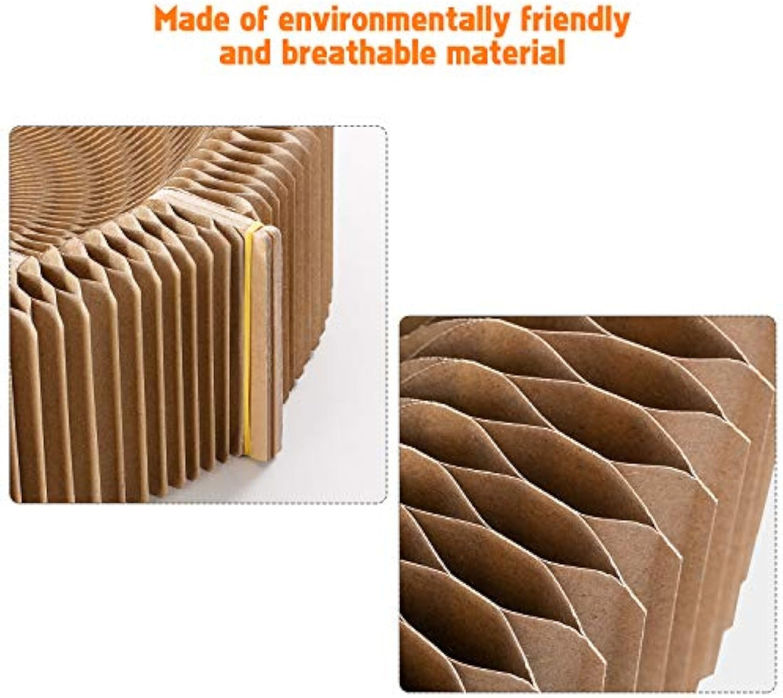 Collapsible Pet Scratcher Lounge Bed With Corrugated Design