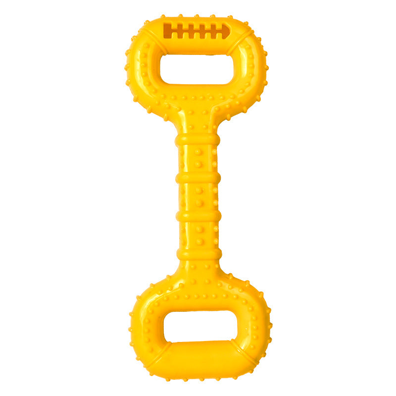 Long Lasting Interactive Pet Bone Chew Toy With Pull Band For Strong Chewers