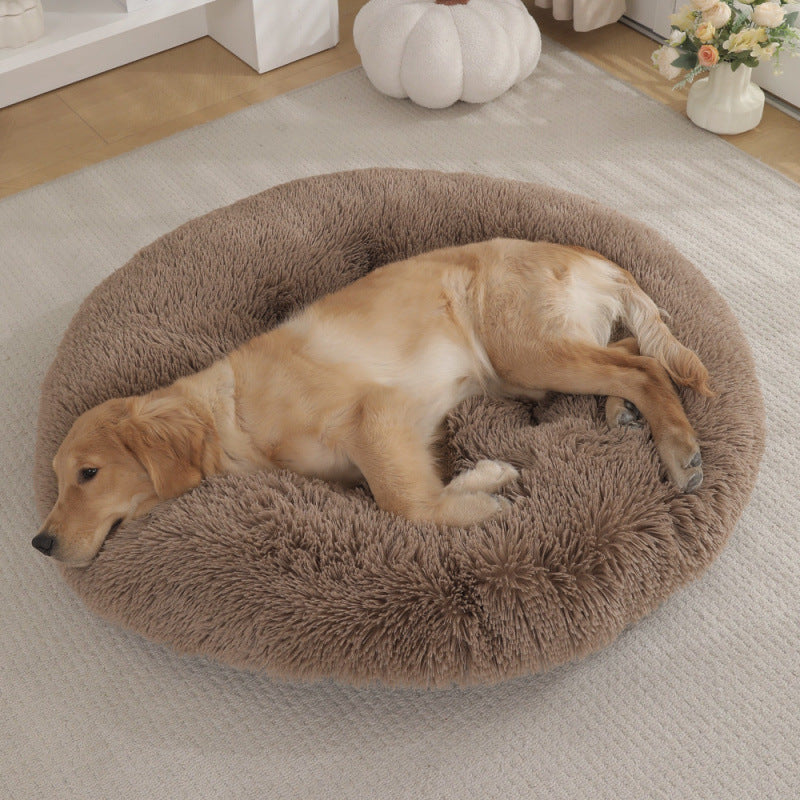 Round Plush Pet Bed Mat For Warm And Comfortable Sleep
