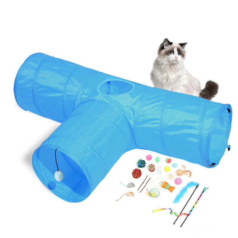 Foldable Pet Tunnel And Climbing Toy For Indoor Play And Exercise