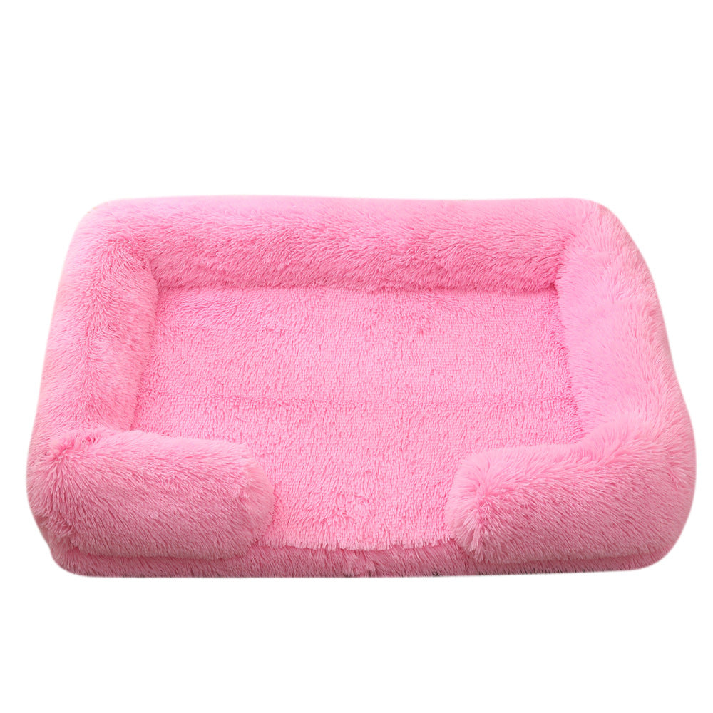 Plush Round Pet Bed For Warm And Cozy Winter Sleep