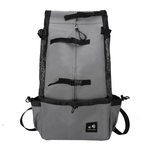 Portable Pet Carrier Backpack With Double Shoulder Straps For Travel
