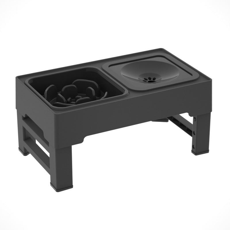 Adjustable Elevated Pet Double Bowl With Stainless Steel Stand