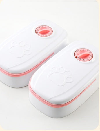 Smart Automatic Pet Food Feeder With Timer And Stainless Steel Bowl For Scheduled Feeding