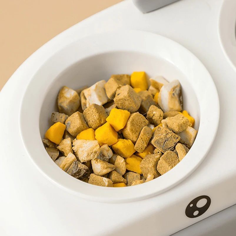 Duck Design Pet Double Bowl Feeder Tray For Food And Water For Small Pets