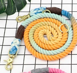 Multicolor Cotton Pet Long Leash For Comfortable Daily Use