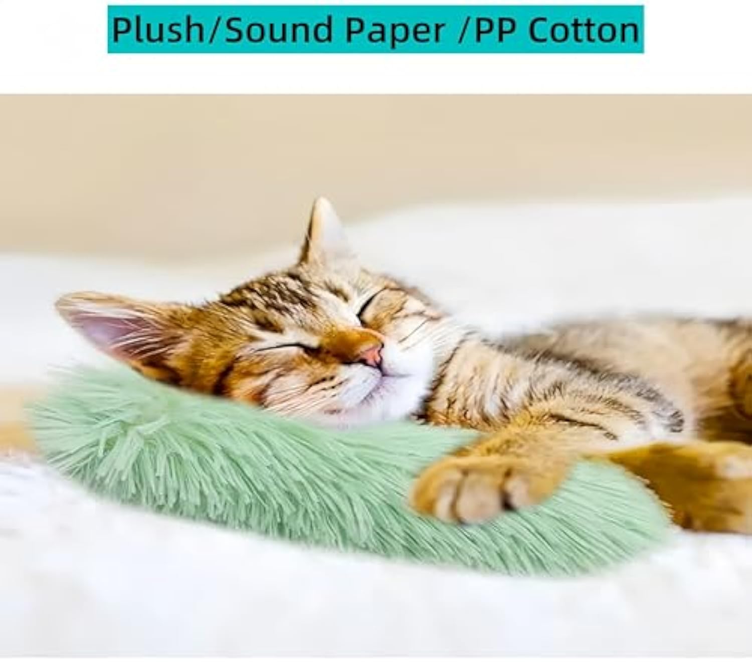 Interactive Soft Pet Toy Pillow With Crinkle Sound And Catnip For Exercise