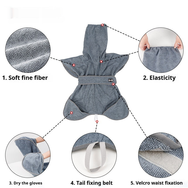 Strong Absorbent Pet Cotton Bath Towel For Quick Drying After Bath