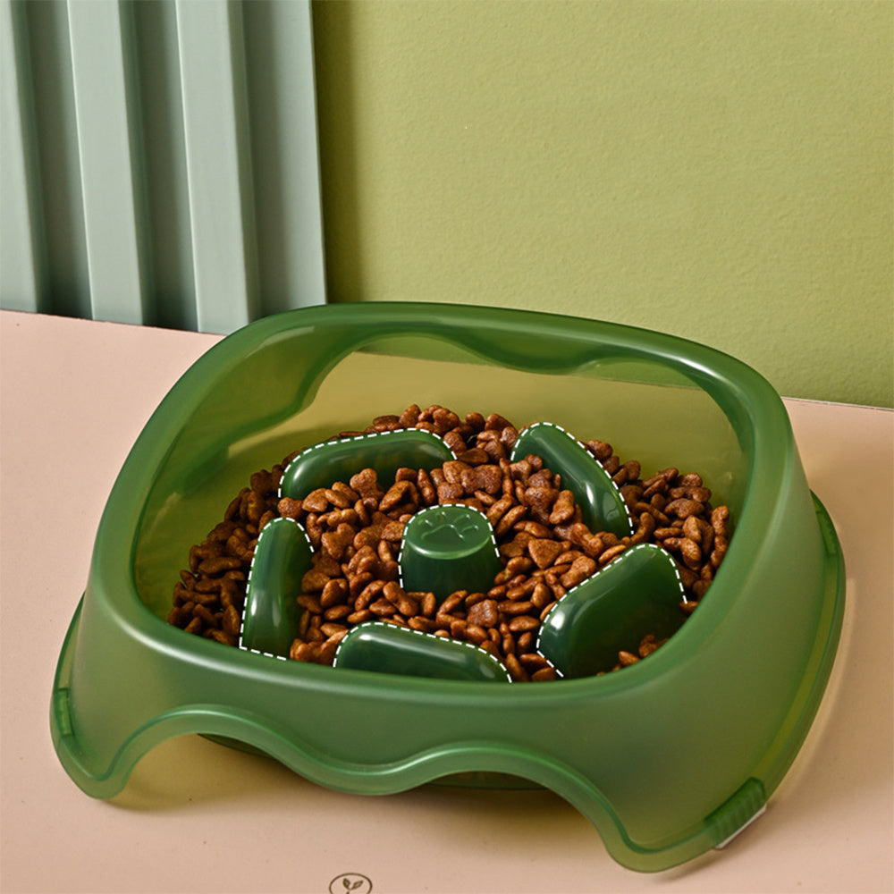 Anti Choking Pet Feeding Bowl With Slow Feed Design