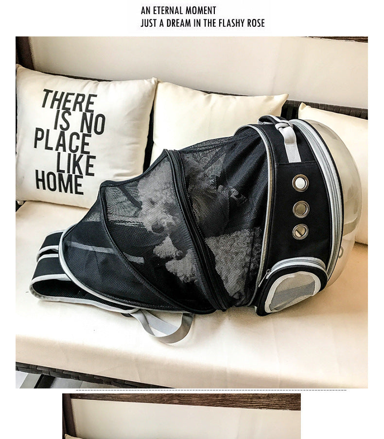 Portable Pet Bubble Backpack Carrier With 360 Degree View Space Capsule Design