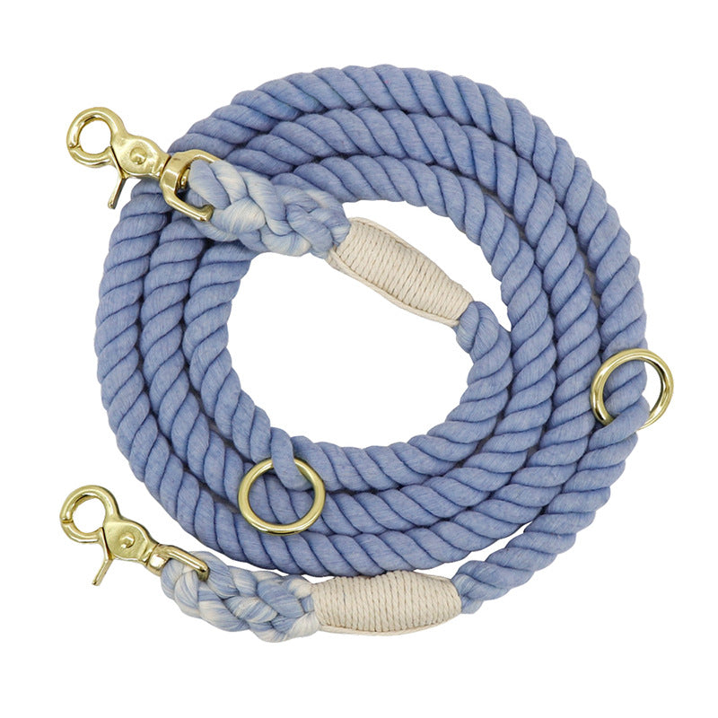 Multicolor Cotton Pet Long Leash For Comfortable Daily Use