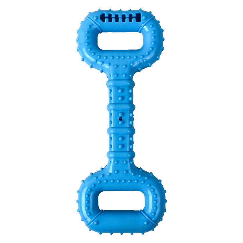Long Lasting Interactive Pet Bone Chew Toy With Pull Band For Strong Chewers
