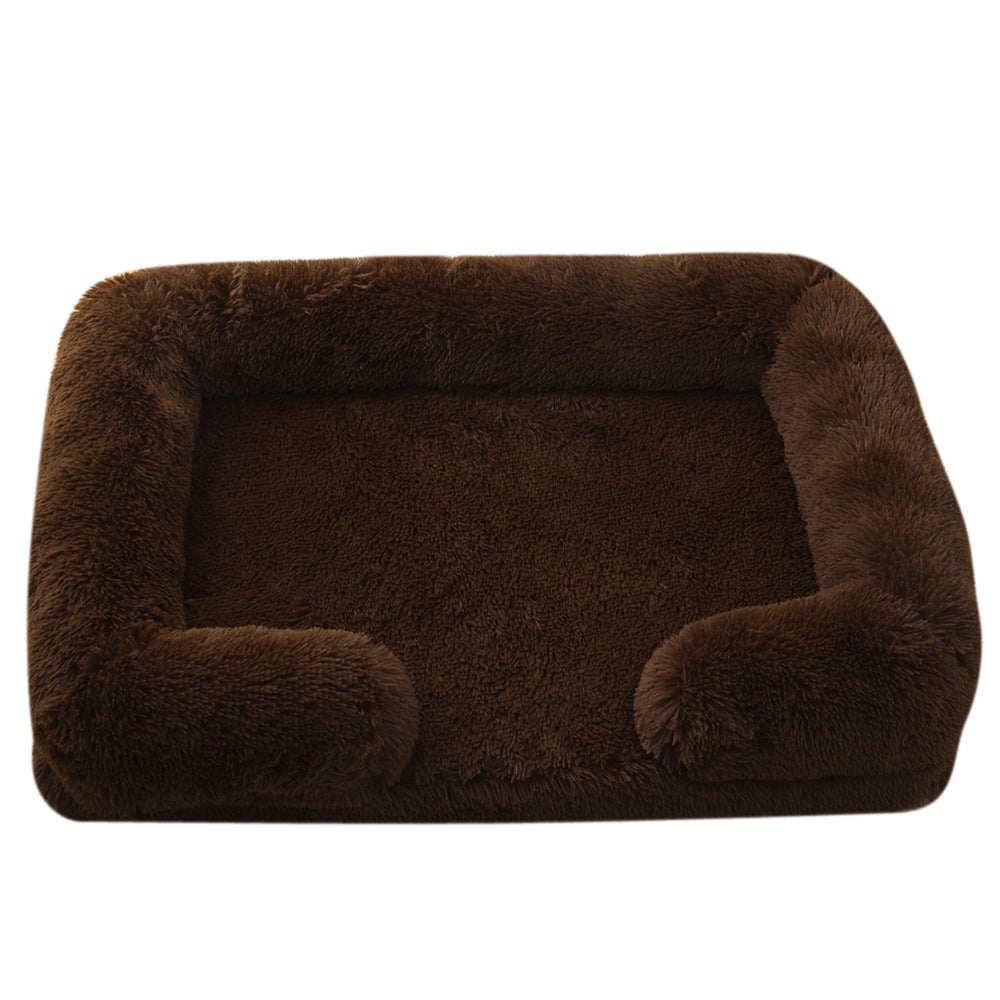 Plush Round Pet Bed For Warm And Cozy Winter Sleep