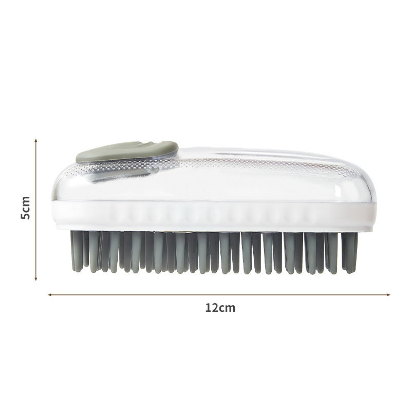 Silicone Pet Bath Brush With Massage And Cleaning Foam Design