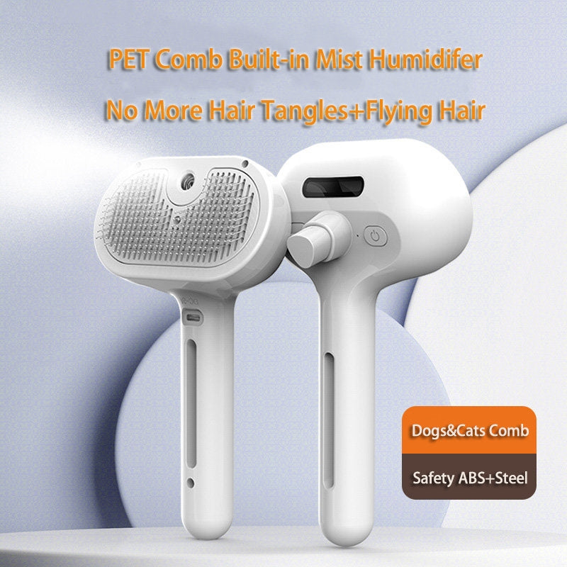 Self Cleaning Pet Grooming Comb With Built In Mist Feature