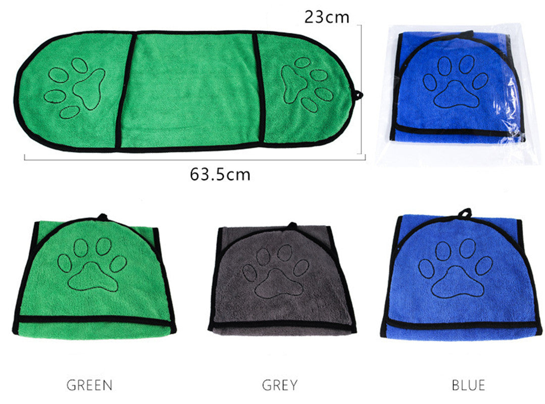 Absorbent Pet Bath Towel For Quick Drying And Cleaning