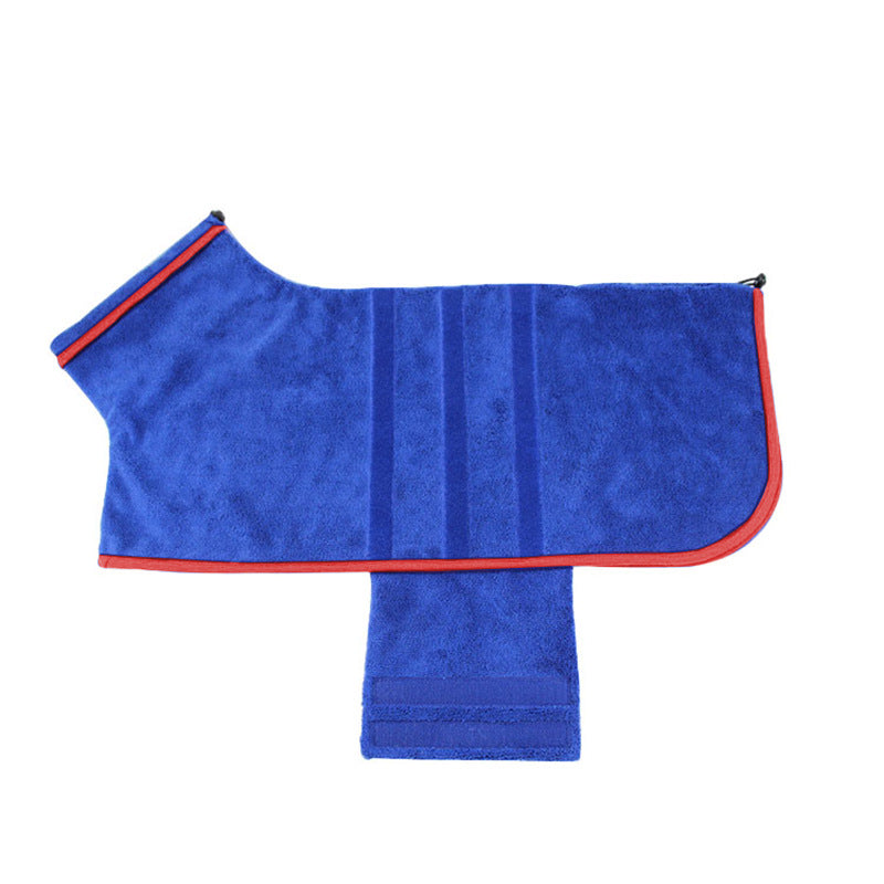 Adjustable Absorbent Pet Bathrobe Towel For Quick Drying Grooming