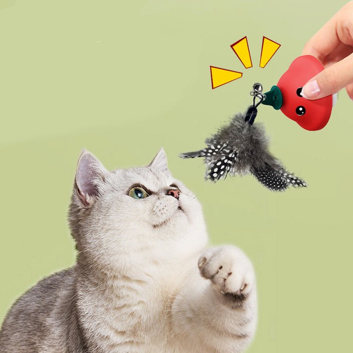 Suction Cup Retractable Pet Wand Toy For Indoor Exercise And Play