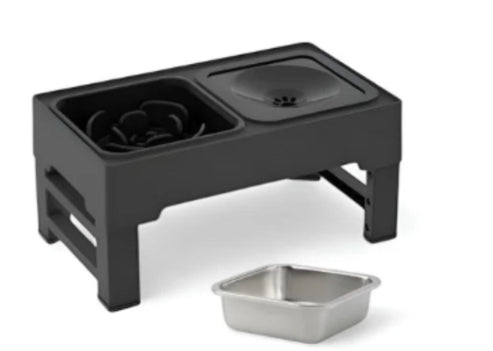 Adjustable Elevated Pet Double Bowl With Stainless Steel Stand