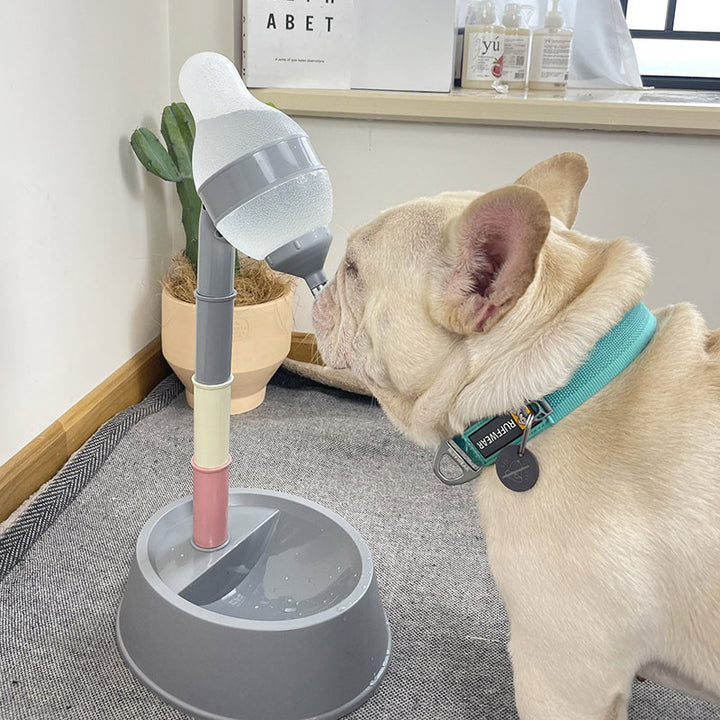 Automatic Pet Water Dispenser With Adjustable Height Feeding Stand