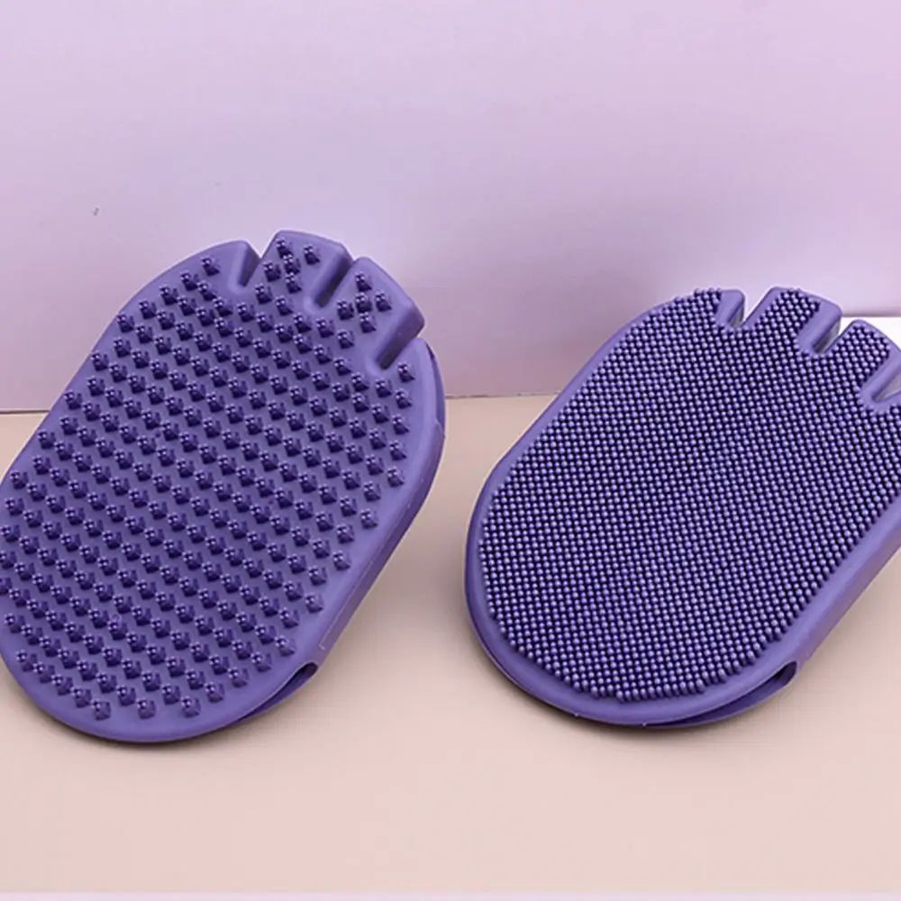 Soft Bristle Dual Sided Pet Shampoo Brush For Grooming And Cleaning
