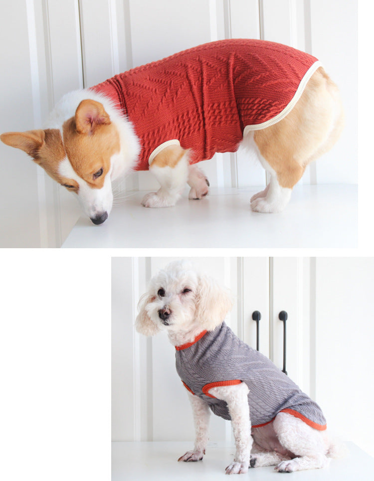 Vintage Twist Pet Sweater For Warmth And Classic Style