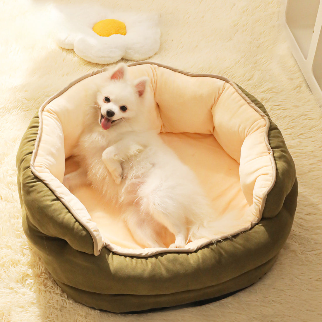Plush Pet Sofa Bed With Thick Washable Warm Design