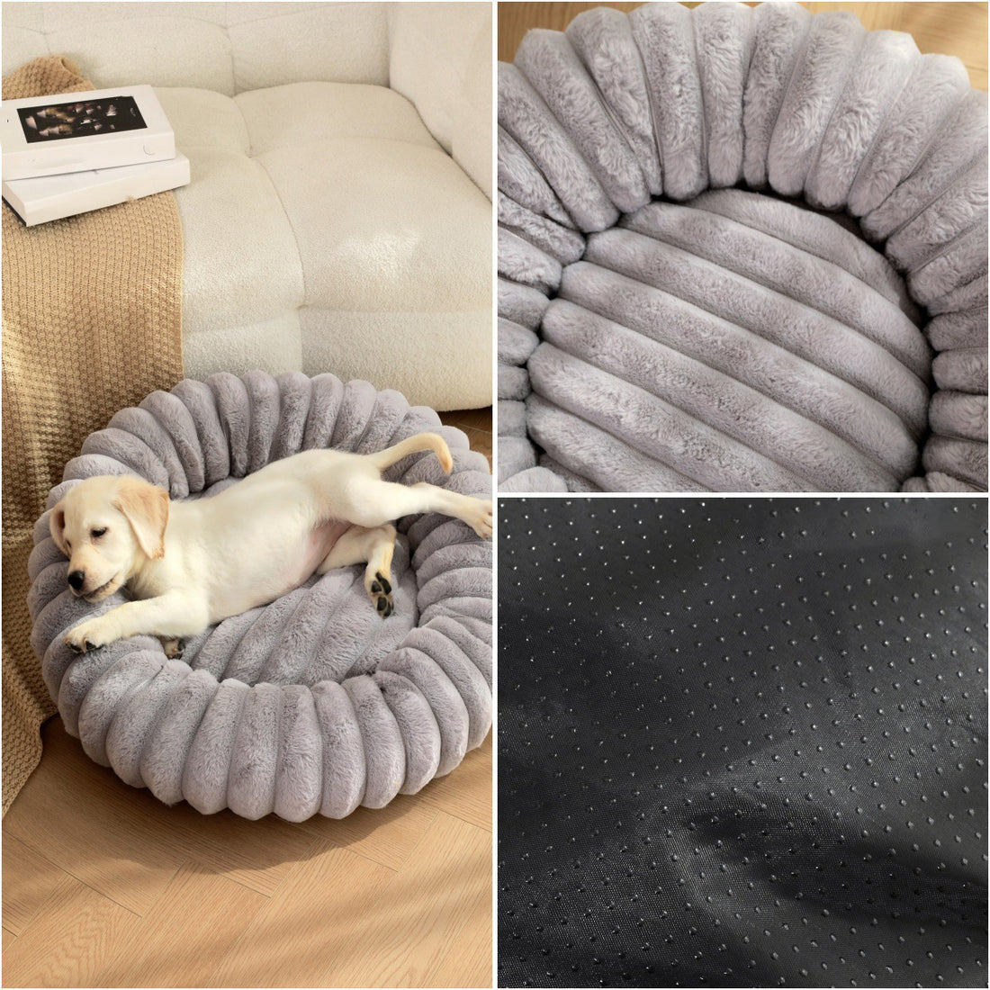Thick Plush Round Pet Bed For Warm And Cozy Sleep