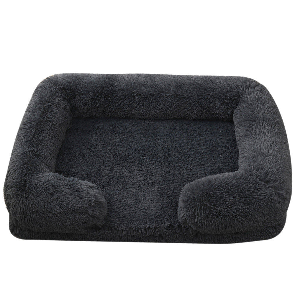 Plush Round Pet Bed For Warm And Cozy Winter Sleep