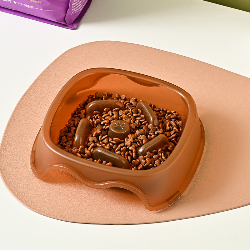 Anti Choking Pet Feeding Bowl With Slow Feed Design